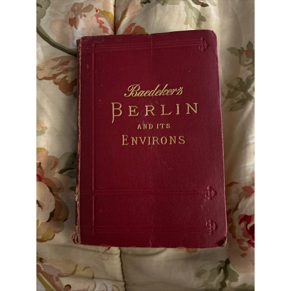 Baedeker's Berlin and Its Environs Vintage Travel Guide Book with Maps Germany